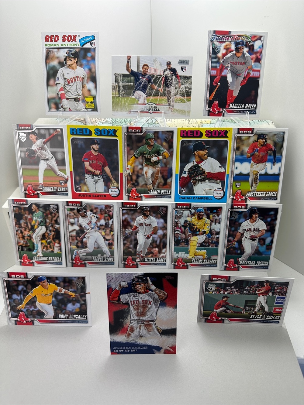 Roman Anthony rookie Red Sox lot of 16 w/ Campbell/Garcia Rookies + Meyer/Duran